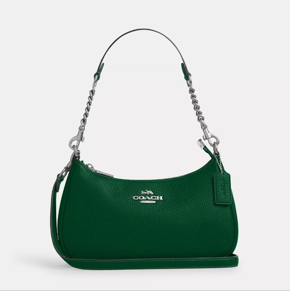 New! Teri Shoulder Bag In Silver/Shamrock ☘️ - Picture 1 of 5